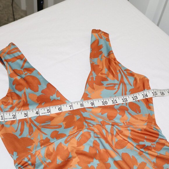 Prana Womens Pearl Isla Dress Orange Blue Stretch Size Small NWT *Flawed* - Picture 9 of 12